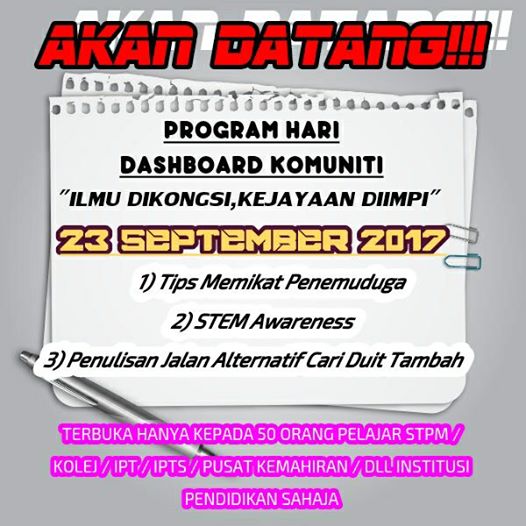 PROGRAM HARI DASHBOARD KOMUNITI23SEPT2017